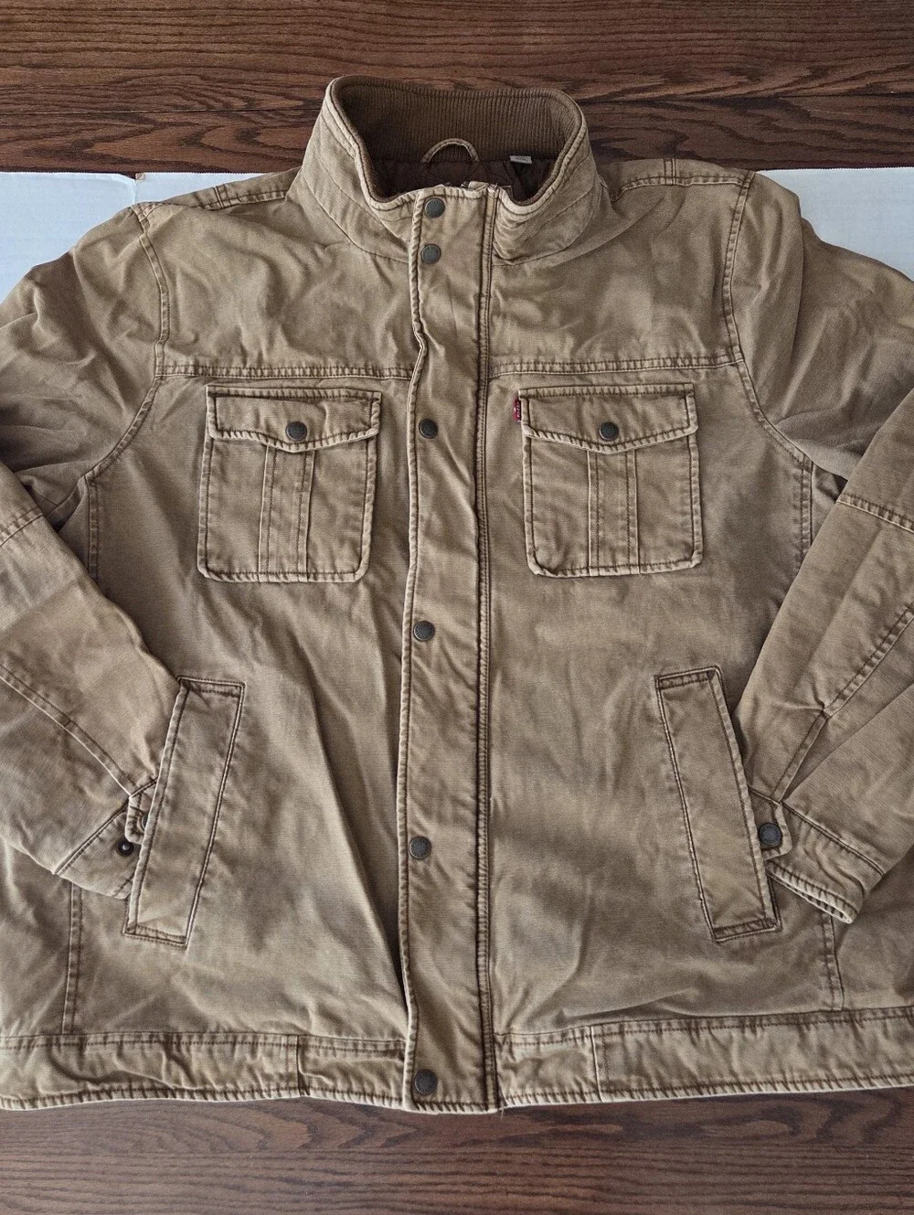 Levi's Field/UtilityJacket Men's 2XL Brown Insulated Quilted Lining LM3CA046 EUC